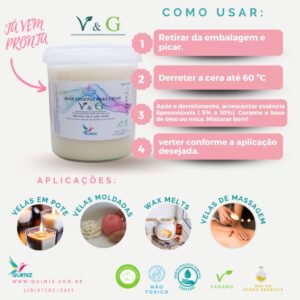 Cera Vegetal para Velas 900g