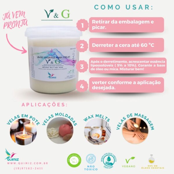 Cera Vegetal para Velas 900g - Image 2