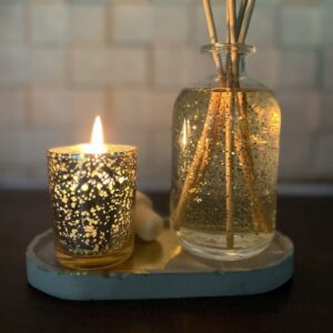 Porta Vela Copo Dourado