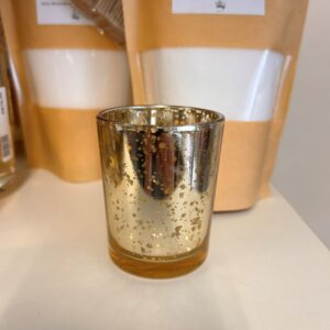 Porta Vela Copo Dourado