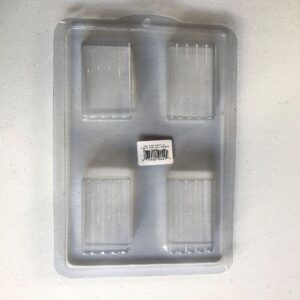 Forma de Acetato Sabão Canelado 4 Cavidades